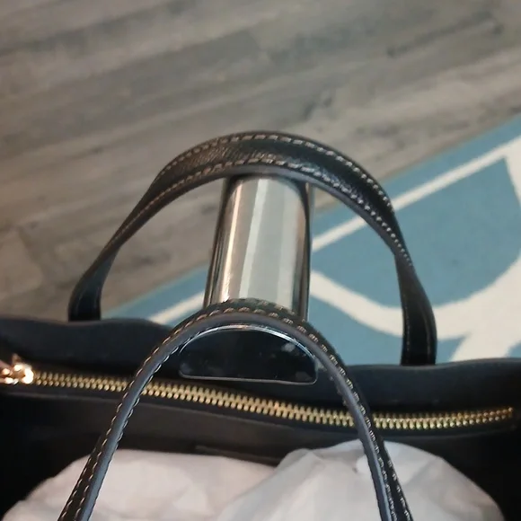 Furla NWOT Blue and Tan Zebra-Print Tote - Picture 3 of 9